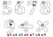 Smiling numbers for coloring as counting for kids - coloring book