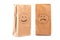 Smiling paper bag. Concept.