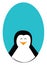 Smiling penguin illustration vector