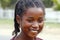Smiling poor african girl