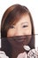 Smiling Portrait Young Teen Asian Girl Veil