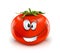 Smiling red ripe tomato