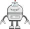 Smiling Robot Cartoon Character