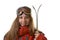 Smiling skier girl