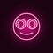 smiling smiley icon. Elements of Web in neon style icons. Simple icon for websites, web design, mobile app, info graphics