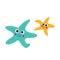 Smiling Starfish animal cartoon character vector illustration