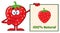 Smiling Strawberry Fruit Cartoon Mascot Character Pointing To A 100 Percent Natural Sign