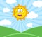 Smiling Summer Sun Cartoon Mascot Character