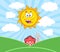 Smiling Summer Sun Cartoon Mascot Character. Vector Illustration