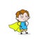 Smiling Super Littler Boy - Cute Cartoon Kid Vector