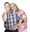 Smiling Transgender Man and Woman Posing Close Together