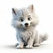 Smiling White Husky Wolf Dog: Cute And Fluffy 3d Animation Icon