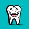 Smiling White Tooth Cartoon