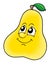 Smiling yellow pear