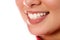 Smiling young girl mouth with great teeth