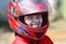 Smiling young racer