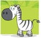 Smiling Zebra Cartoon Character With Background