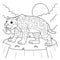 Smilodon Animal Coloring Page for Kids