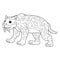 Smilodon Animal Isolated Coloring Page for Kids