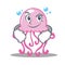 Smirking cute jellyfish character cartoon