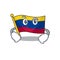 Smirking flag colombia isolated in the cartoon