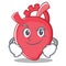 Smirking heart character cartoon style