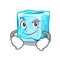 Smirking ice cubes wiht mascot on above