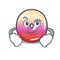 Smirking jelly ring candy character cartoon