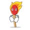 Smirking match stick character cartoon