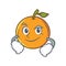 Smirking orange fruit cartoon character
