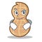 Smirking peanut character cartoon style