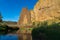 Smith rocks State Park and the crooked River in Oregon at sunrise