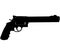 SmithSmith & Wesson Model 500 Revolver .500 S&W Magnum Drum Revolver. Detailed vector illustration realistic silhouette