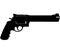 SmithSmith & Wesson Model 500 Revolver .500 S&W Magnum Drum Revolver. Detailed vector illustration realistic silhouette