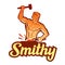Smithy vector logo. blacksmith, farrier icon