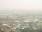 Smog caused by forest fires and burns in agricultural areas