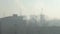 Smog in Ostrava, dust in the air, danger to human health calamity serious situation