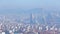 Smog over megalopolis Istanbul, industrial mist, environmental pollution issue