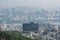 Smog pollution and Cityscape of Seoul capital of South Korea