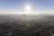 Smoggy Los Angeles Summer Afternoon Aerial