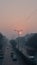 Smoggy sunrise at Saket, New Delhi