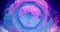 Smoke circle color vapor pink blue round frame