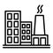 Smoke factory icon, outline style