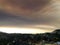 Smoke filled sky over California basin