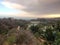 Smoke filled sky over California basin