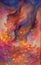 Smoke and fire - abstract waterolor painting