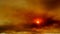 Smoke fire sunset timelapse