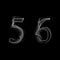 Smoke font. Numbers 5 6