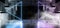 Smoke Future Arrows Neon Lights Graphic Glowing Purple Blue Vibrant Virtual Sci Fi Futuristic Tunnel Studio Stage Construction