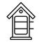 Smoke house icon outline vector. Bbq smokehouse
